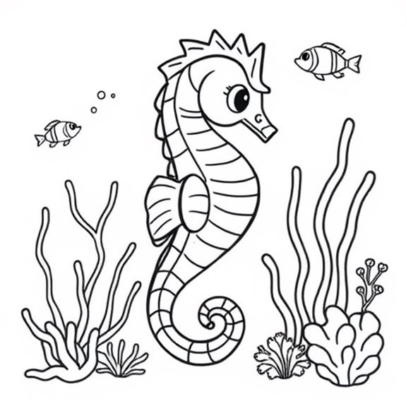Seahorse Exploration In Paradise Coloring Pages Seahorse Exploration In Paradise Coloring Pages
