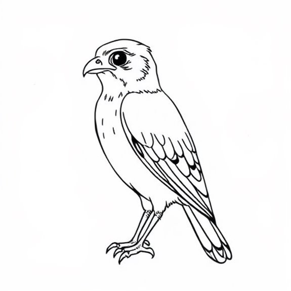 Sharp Shinned Hawk Illustration Design Coloring Pages Sharp Shinned Hawk Illustration Design Coloring Pages