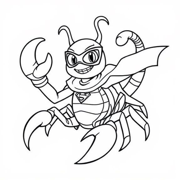 Superhero Scorpion Coloring Page Coloring Pages Superhero Scorpion Coloring Page Coloring Pages