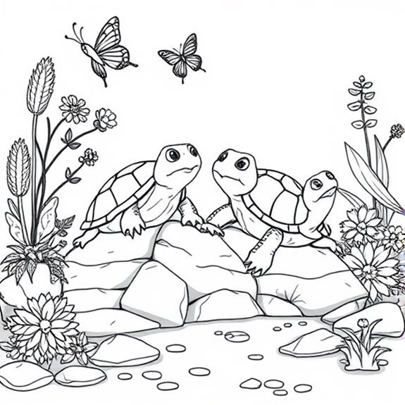 Turtle Scenes In Nature Coloring Pages Turtle Scenes In Nature Coloring Pages