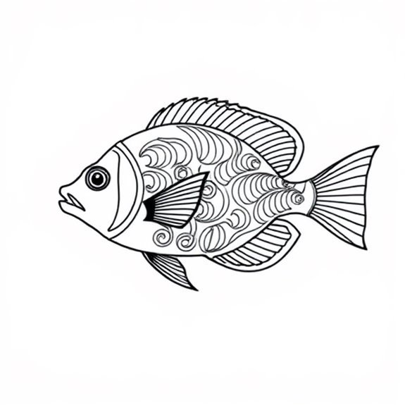 Vibrant Aquatic Life Patterns Coloring Pages Vibrant Aquatic Life Patterns Coloring Pages