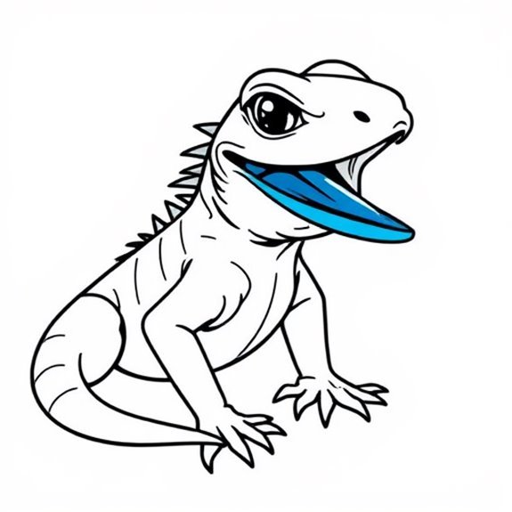 Vibrant Blue Tongued Reptile Coloring Pages Vibrant Blue Tongued Reptile Coloring Pages