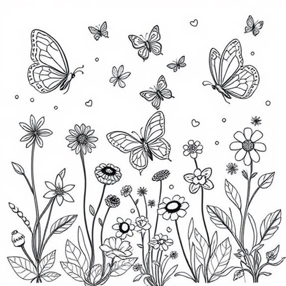 Vibrant Butterfly Friendly Habitat Coloring Pages Vibrant Butterfly Friendly Habitat Coloring Pages