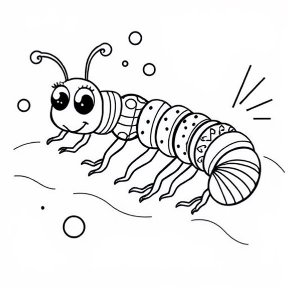 Vibrant Centipede Design Motifs Coloring Pages Vibrant Centipede Design Motifs Coloring Pages