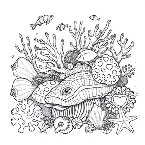 Vibrant Marine Ecosystem Variety Coloring Pages Vibrant Marine Ecosystem Variety Coloring Pages