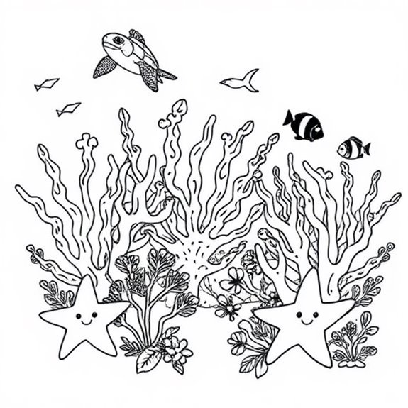 Vibrant Oceanic Creatures Thriving Coloring Pages Vibrant Oceanic Creatures Thriving Coloring Pages