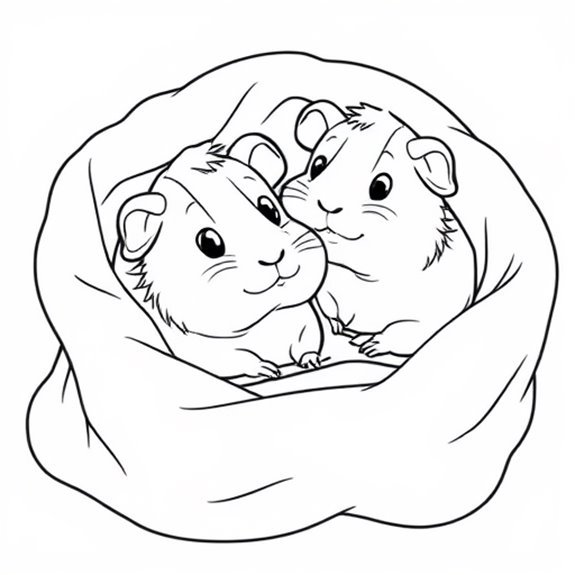 Warm Blanket Happy Guinea Pig Coloring Pages Warm Blanket Happy Guinea Pig Coloring Pages