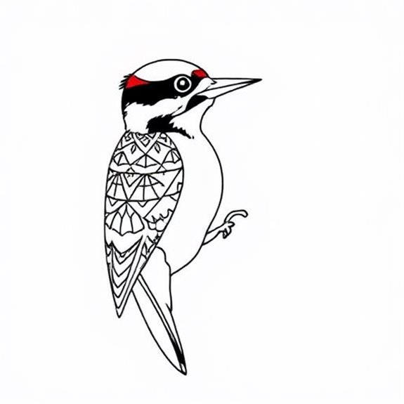 Woodpecker Themed Design Concept Coloring Pages Woodpecker Themed Design Concept Coloring Pages